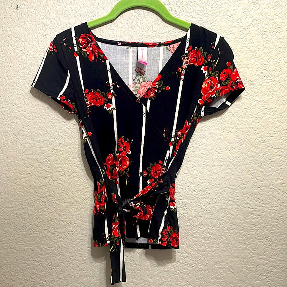 Slimming Mixed Print Top